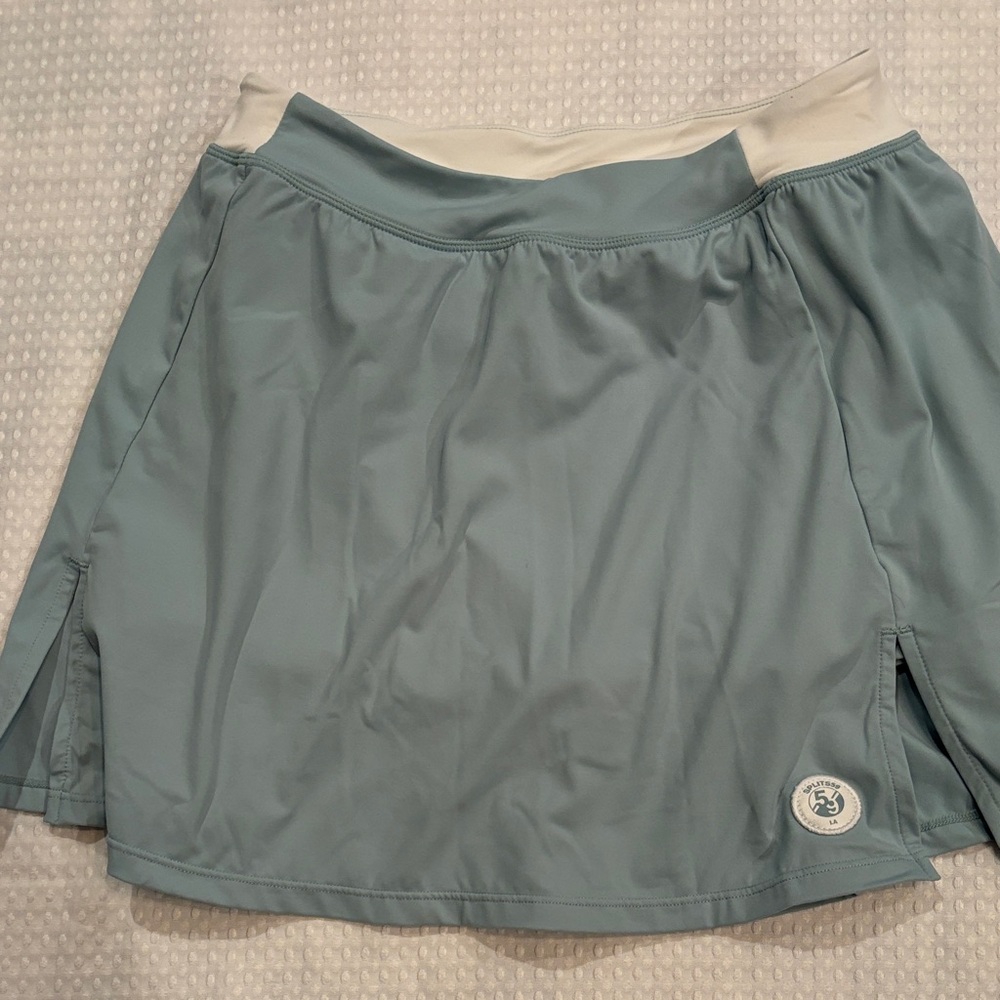 Splits59 Sky Blue and White Sporty Mini Skirt